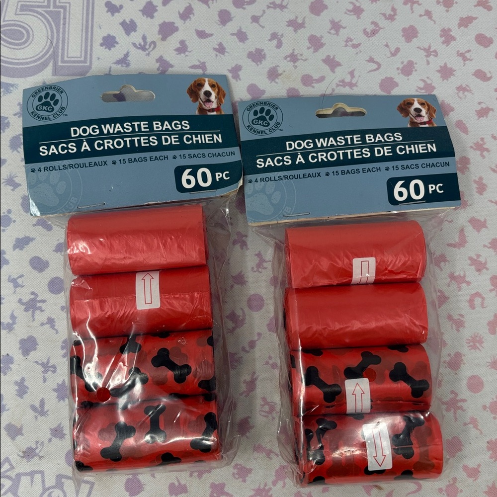 Pets Dog Poop Bags Biodegradable Disposable Toilet Garbage Bags lot of 2